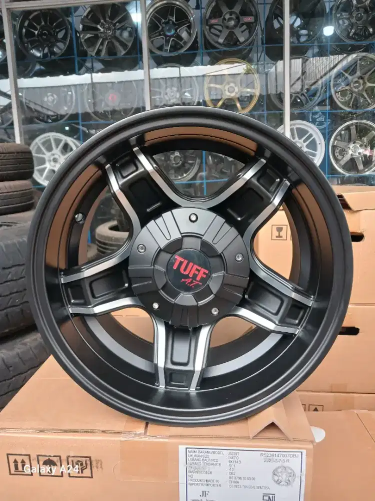Velg tuff at ring 14 lebar 7 pcd 5x114,3 dan 4x114,3 ET 0 4pcs