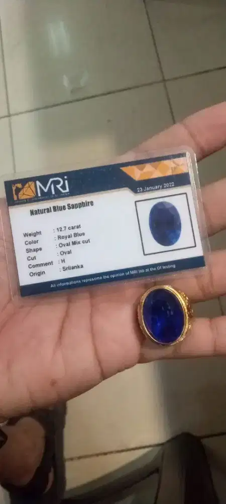 Batu Cincin Blue Sapphire