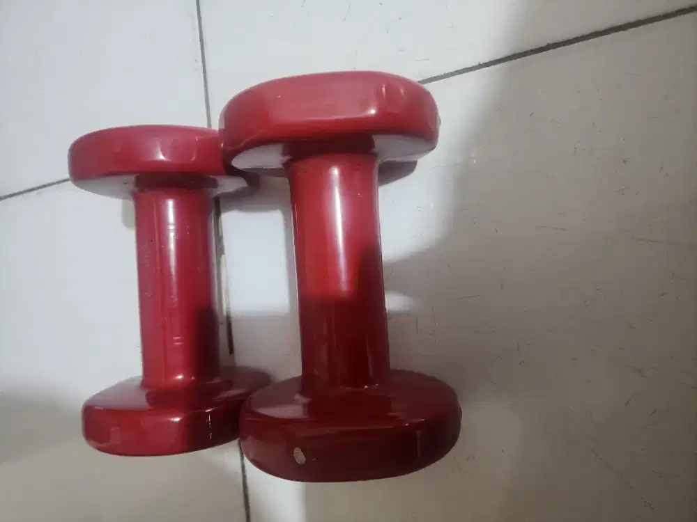 PILATES dan TONING Decathlon DUMBBELLS TWIN-PACK 3KG [SEPASANG]