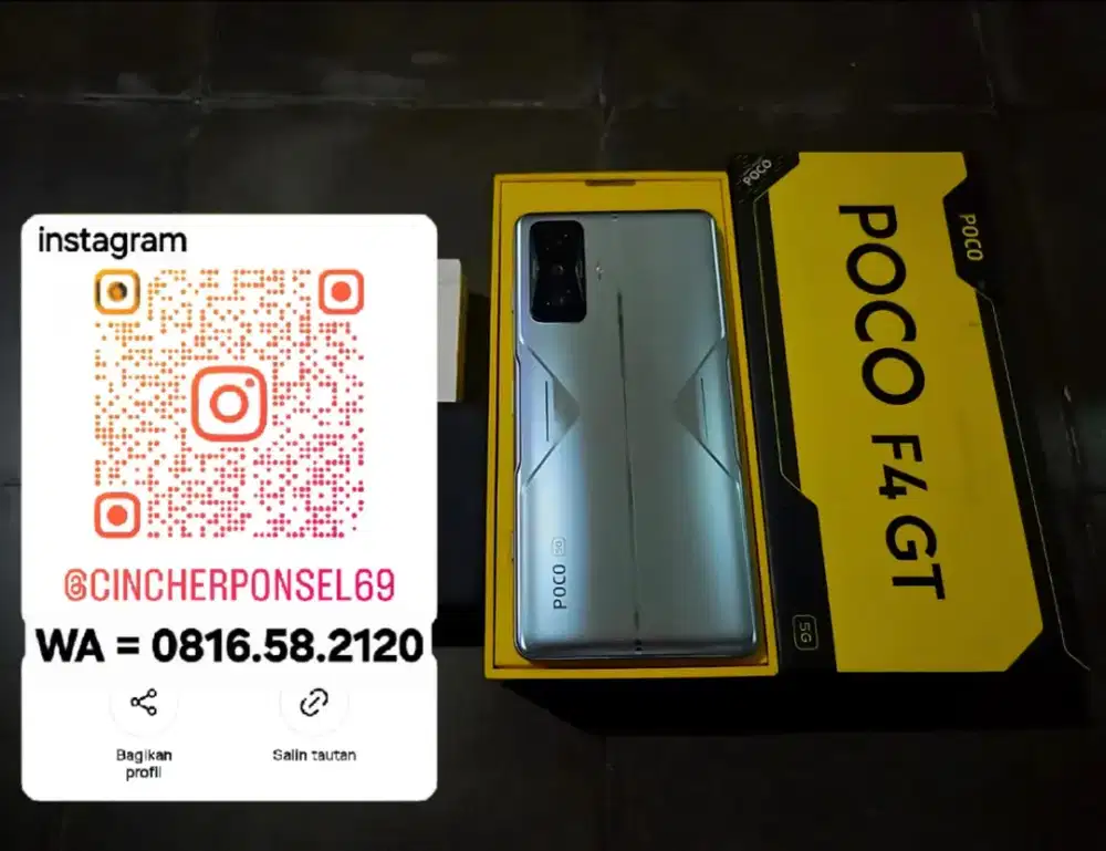 Jual hp bekas poco F4 GT 12/256 super ngebut kencang