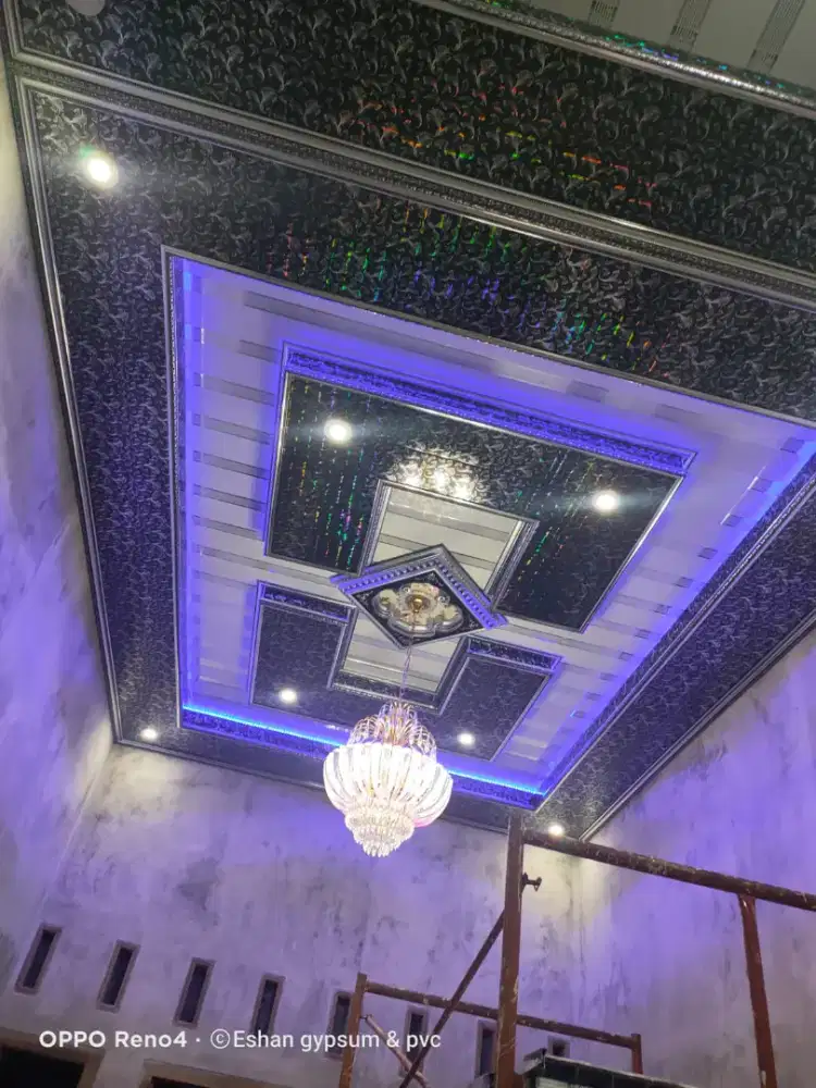 Jasa pasang plafon gypsum pvc partisi wallmolding murah