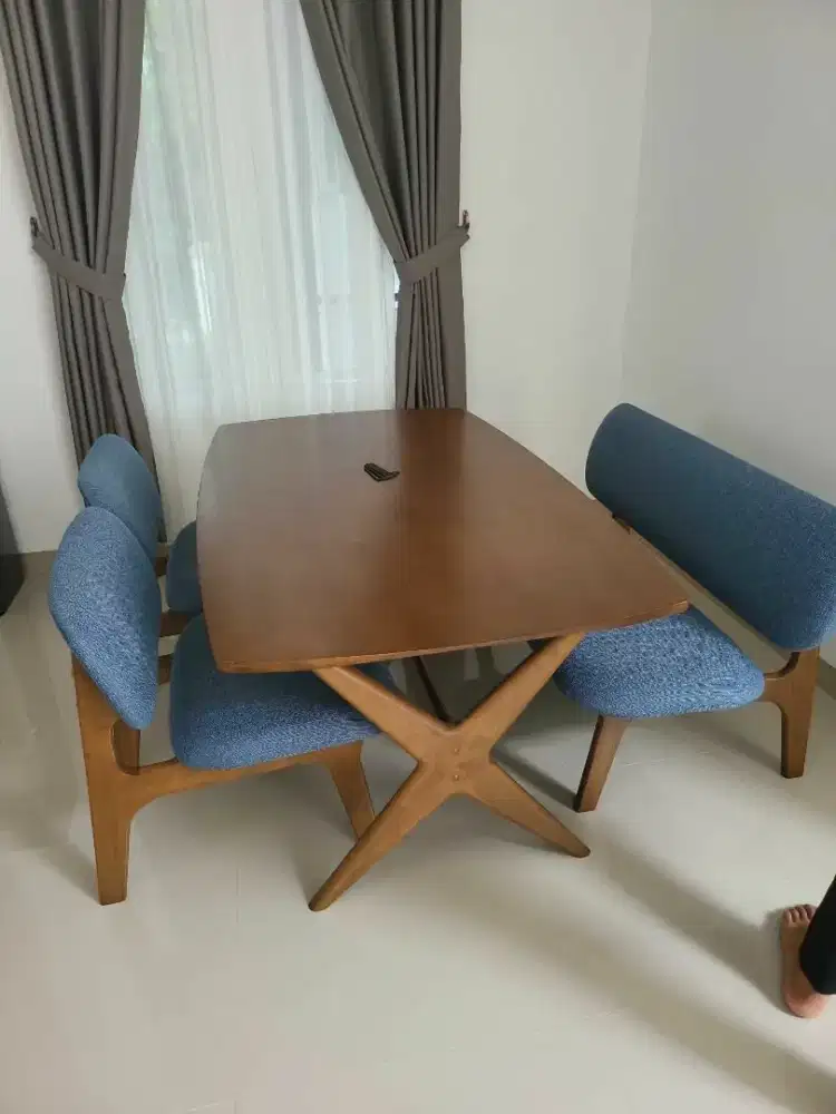 Informa Yiruma Set Meja Makan 3 Kursi - Biru