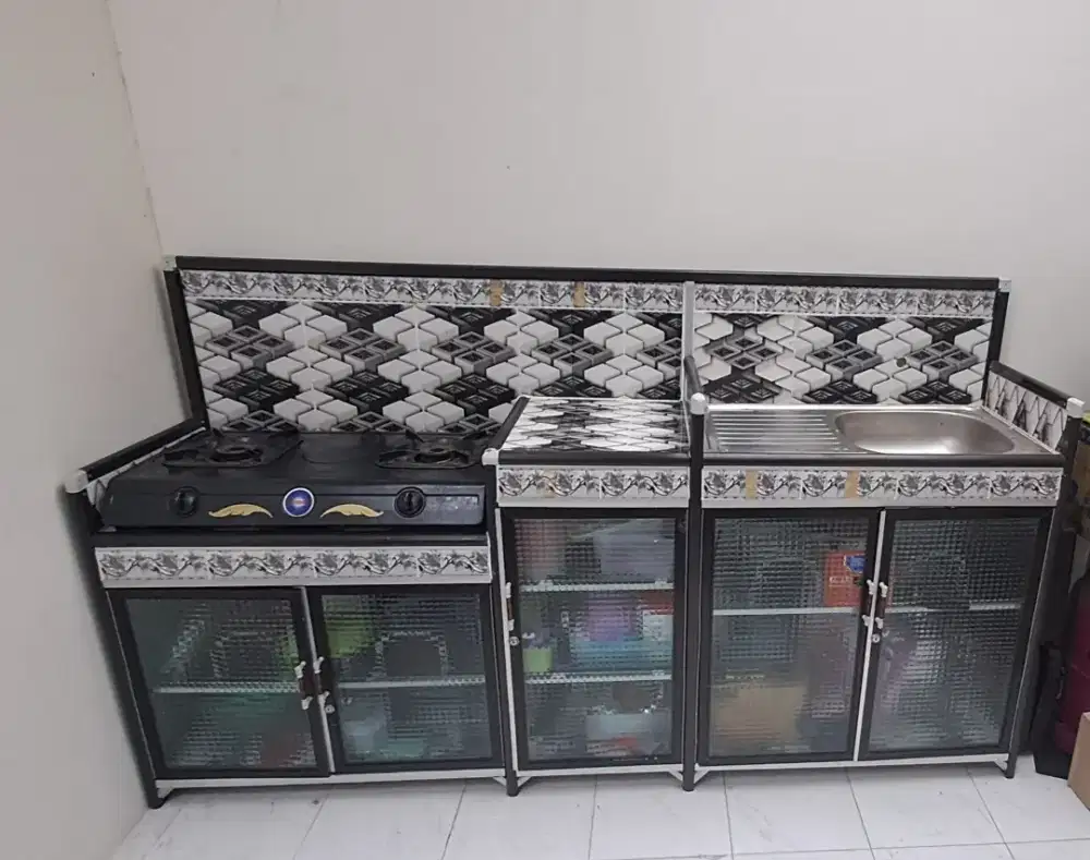 Meja kompor wastafel 5 pintu
