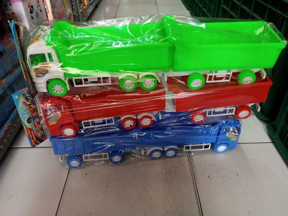 Mainan anak truk gandeng dump