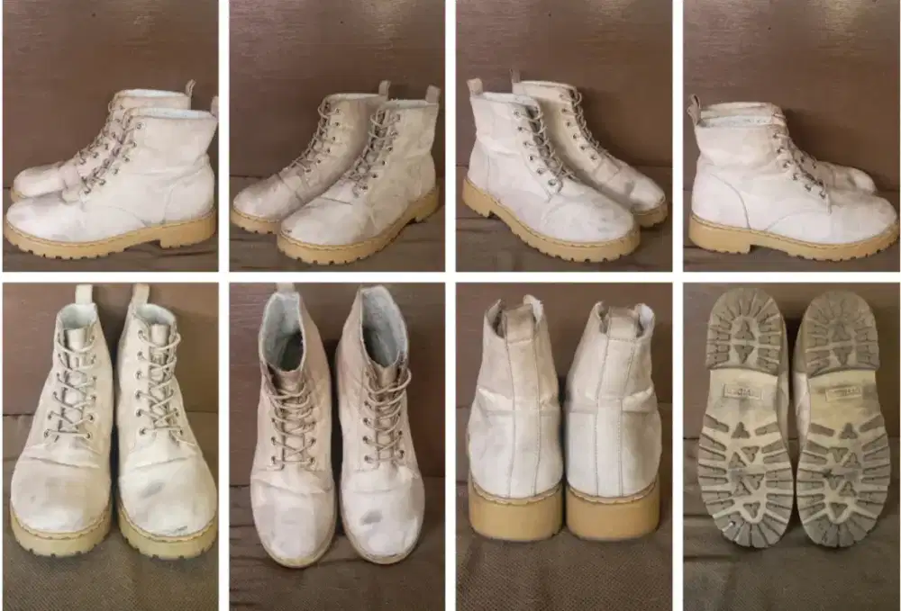 Sepatu boots cream H&M size 41