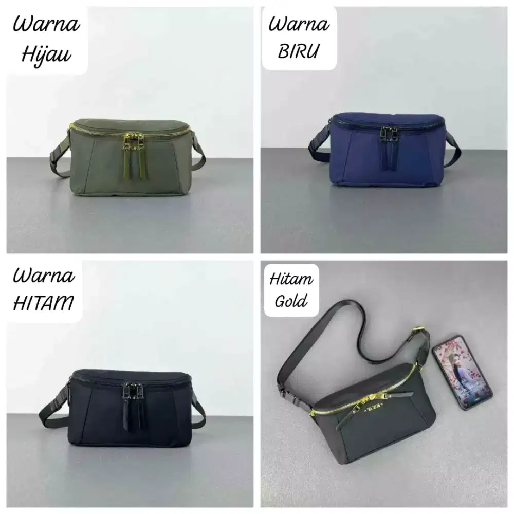 Tas wanita tumi audre hip waistbag nilon ready 4warna