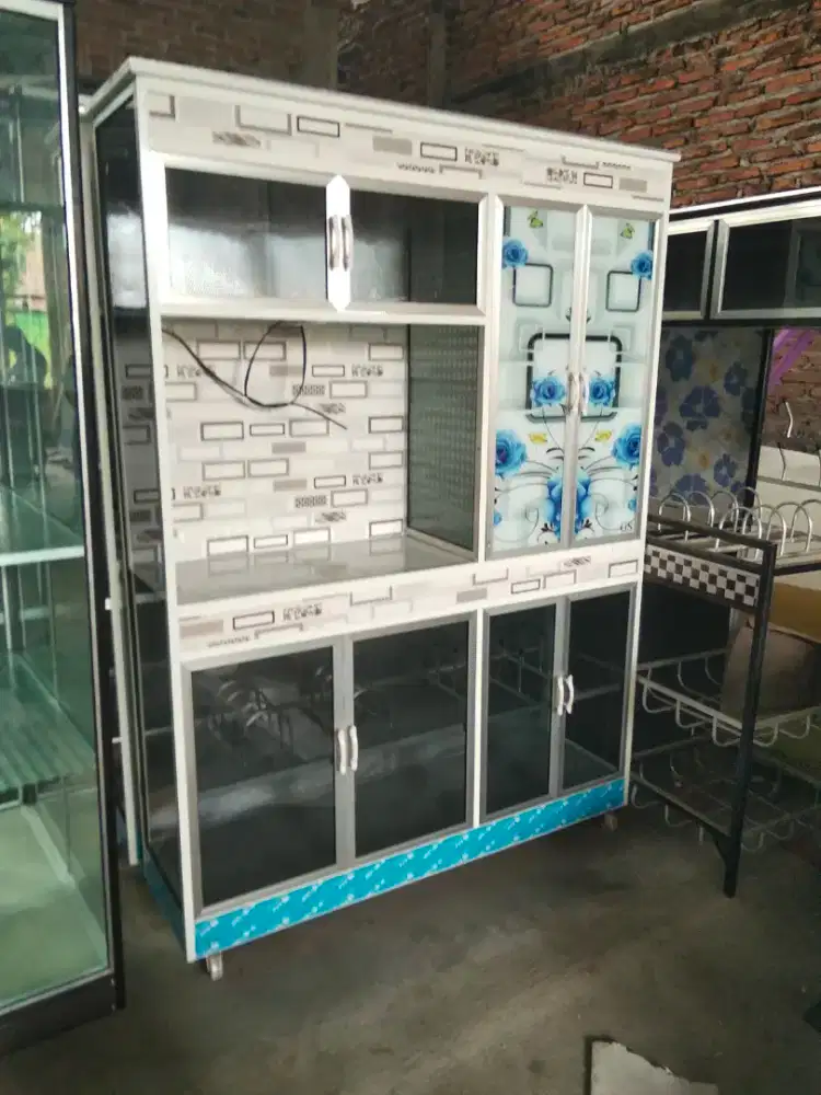 Rak piring aluminium ukuran 120cm