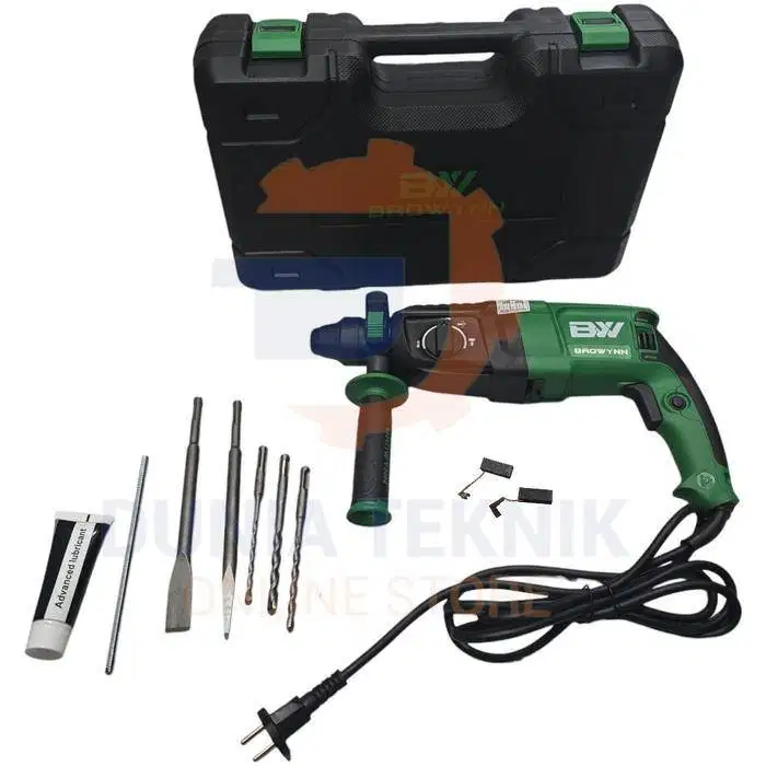 BROWYNN Mesin Bor Beton BW RH-26/800 Rotary Hammer SDS 26MM 3 Mode