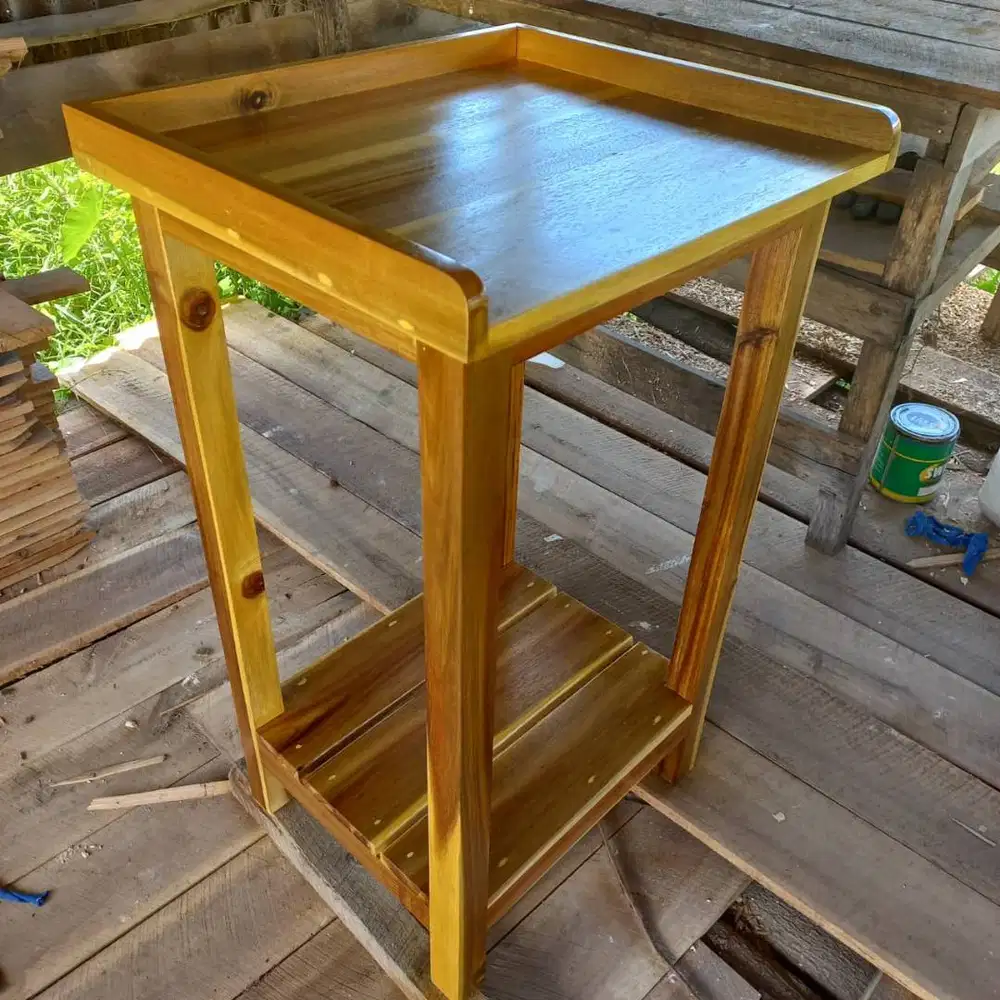 RAK DISPENSER KAYU ASLI/RAK DAPUR MINIMALIS/RAK CUSTOM/MEJA DAPUR