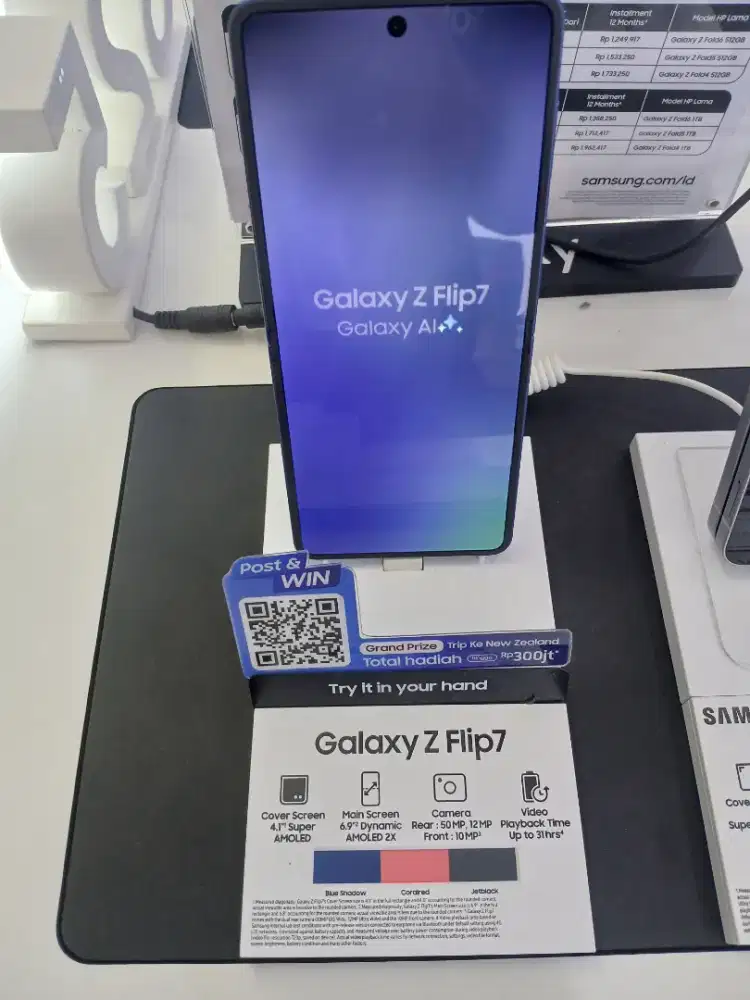 Samsung galaxy z flip 7 256gb bonus fit 3 + adapter 25w