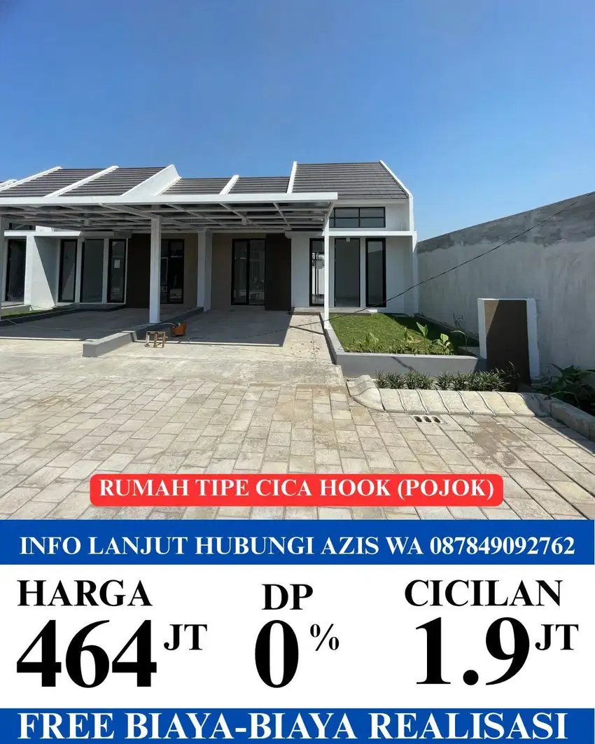 Open hanya 1 unit tipe cica hook pojok 7x12,5 java residence 3 krian