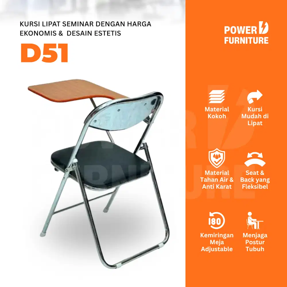 Kursi Kuliah D51– bangku kuliah | kursi mahasiswa | kursi training