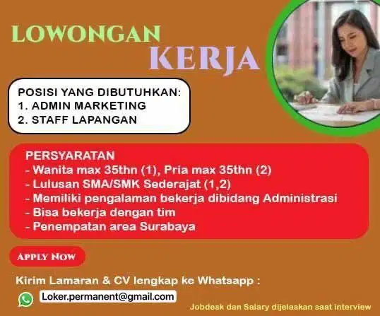 Pegawai Tetap untuk tenaga admin dan lapangan