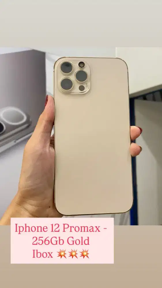 Iphone 12 promax 256gb gold ibox