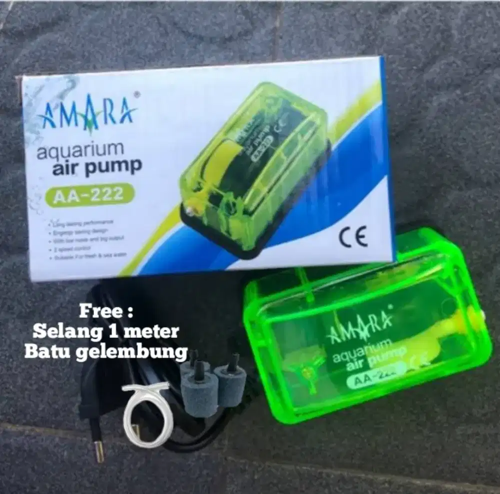 Gelembung udara aquarium aerator Amara AA222