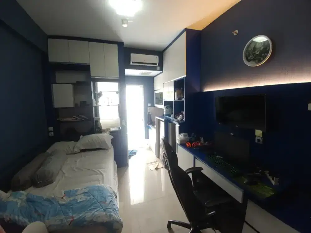 Apartemen student castle tipe studio, fasilitas lengkap.