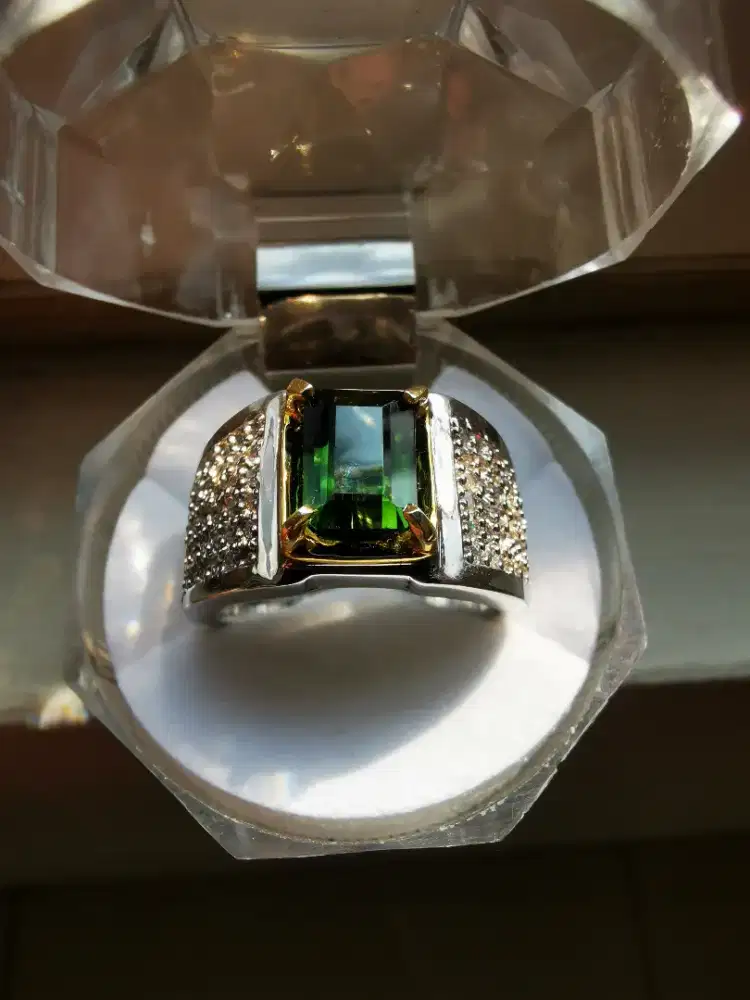 Natural Green Tourmaline Ring Perak