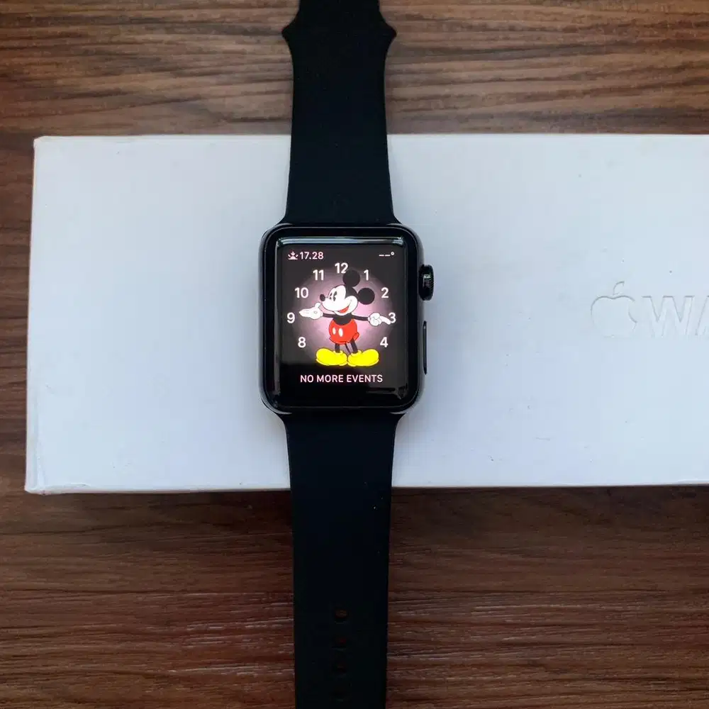 Apple Watch Stainless Steel Black 38mm Mulus Unit Langka