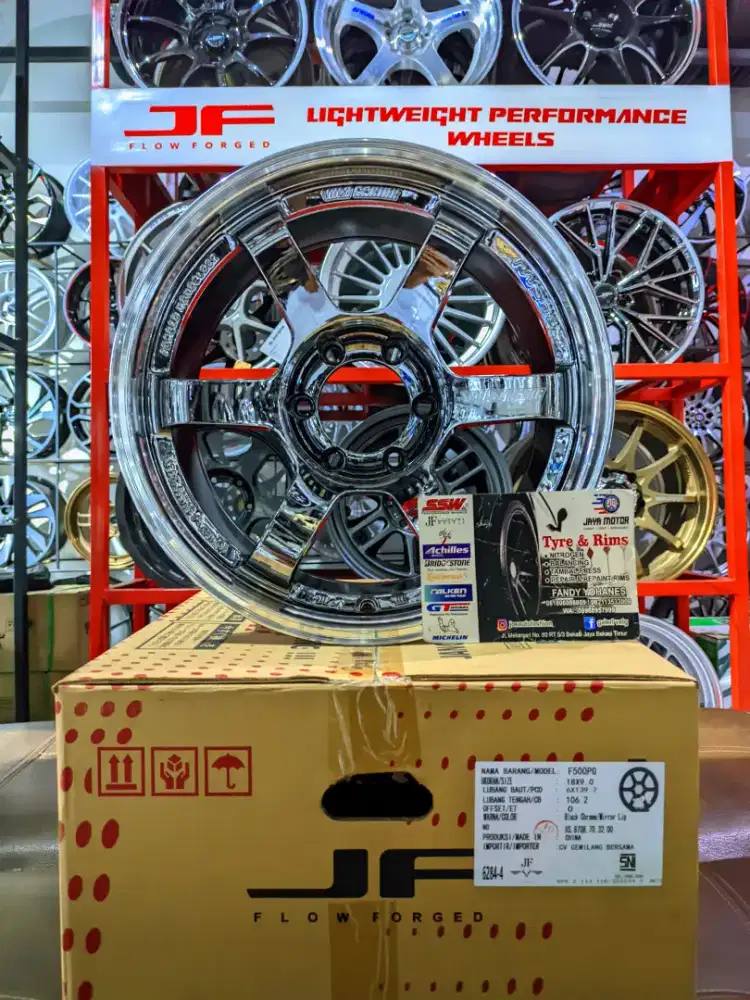 Velg te37 r18 6x139 lbr9 et0 black chrome