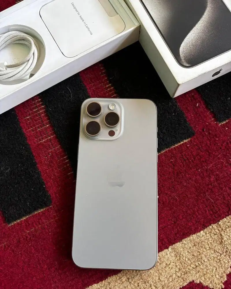 iPhone 15 Pro Max – 256GB – Natural Titanium – Ex iBox – Fullset Ori