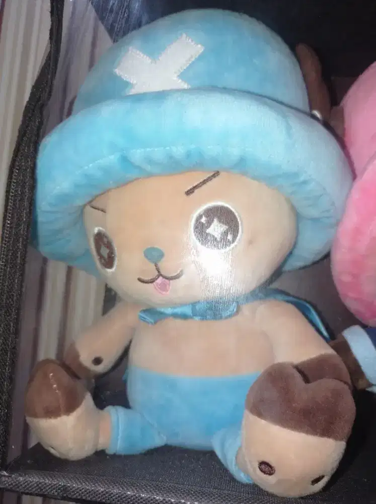 Boneka Chopper Biru Muda Tanpa Kostum Lucu One Piece Original