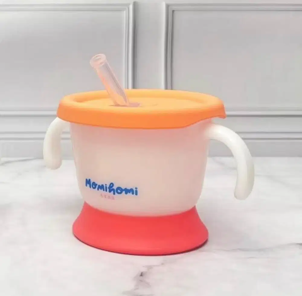 Momi Homi Baby Training Cup 160ML Dengan Straw Anti Tumpah Anti Pecah