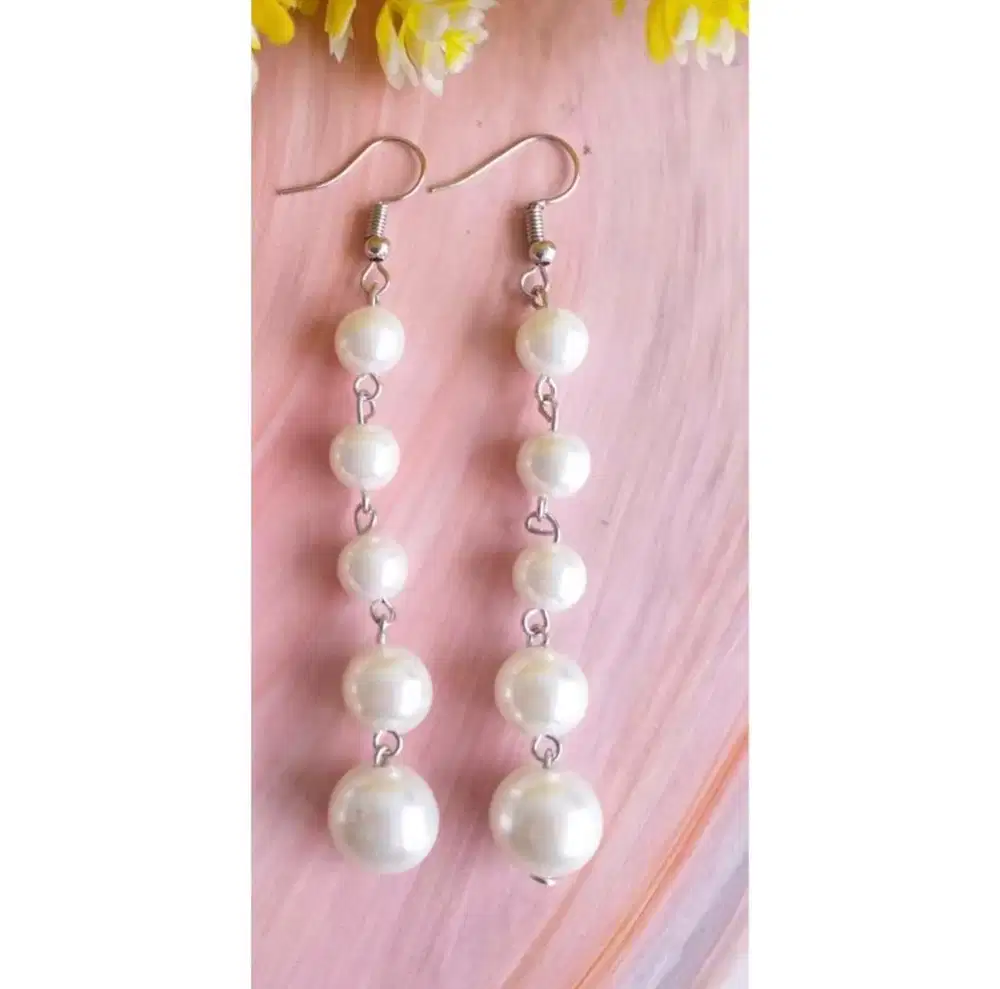 Anting Juntai Mutiara Giwang Korea Aksesoris Anting Panjang