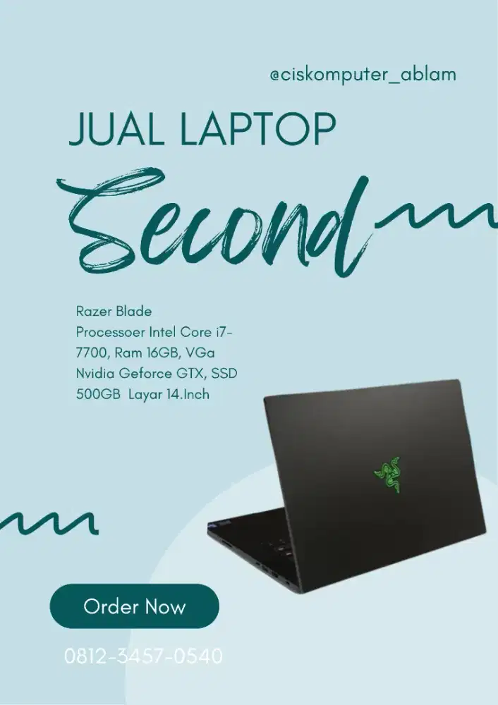 jual laptop gaming razer blade