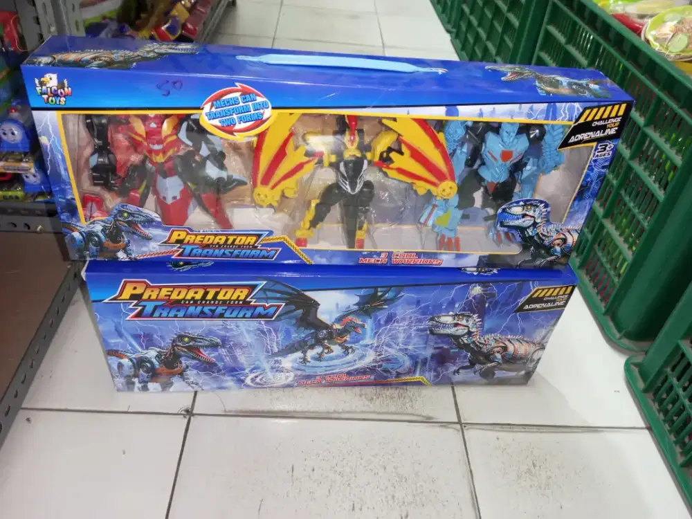 Mainan anak robot predator isi 3