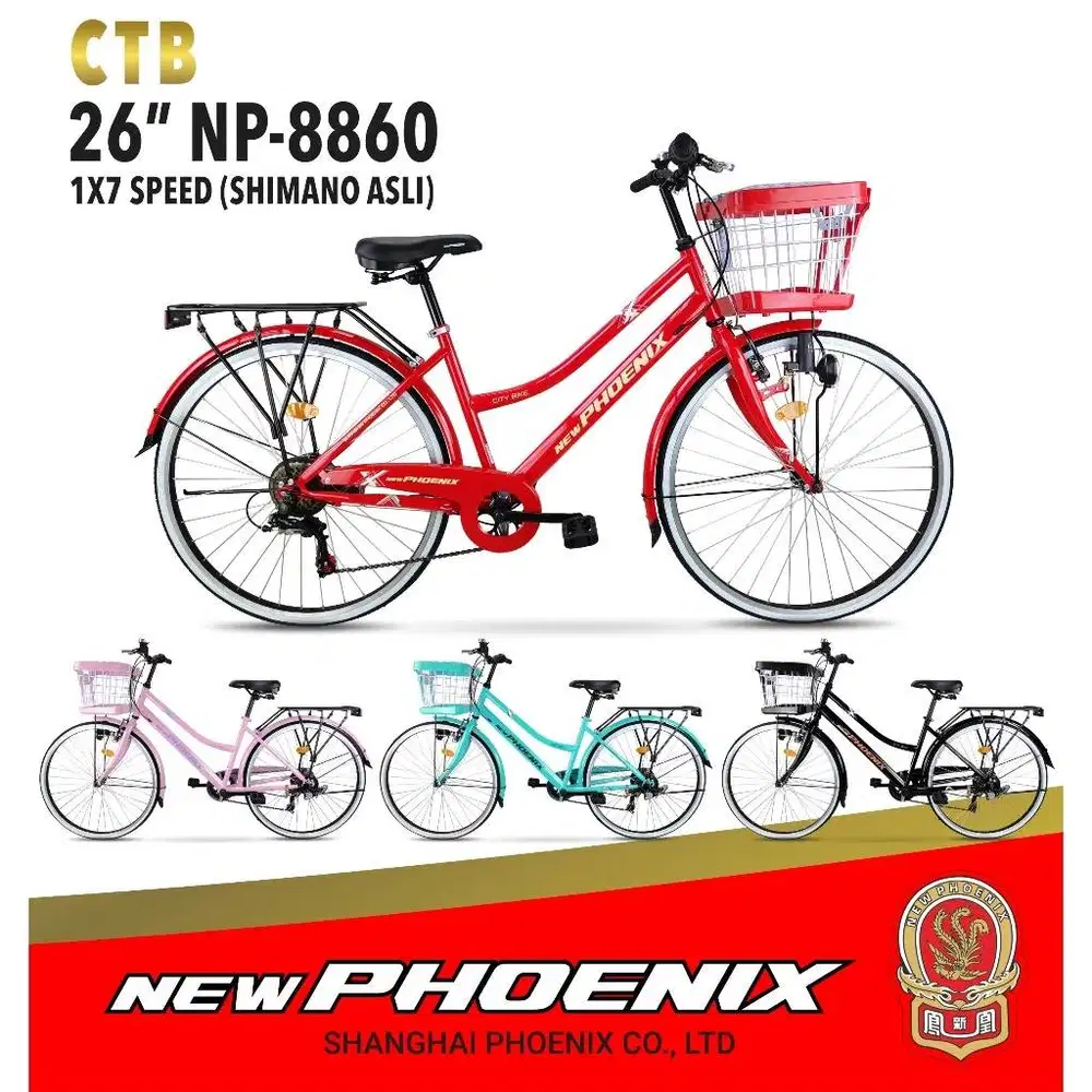 Sepeda Mini CTB New Phoenix NP-8860 26 Inch 7 Speed Shimano