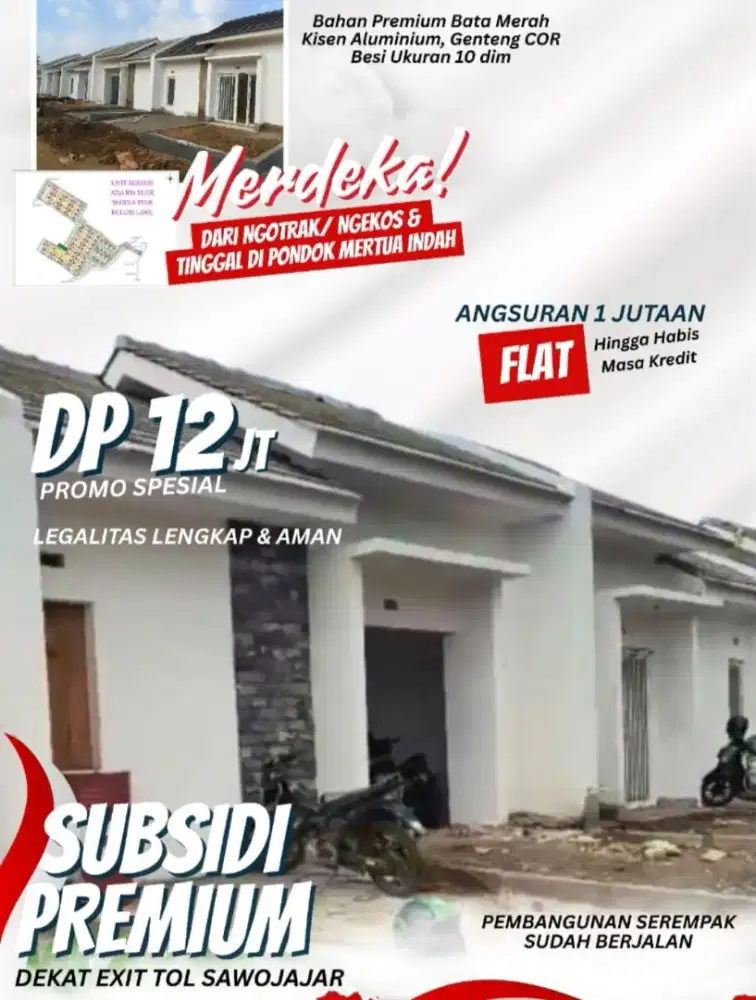 Rumah Subsidi dekat Sawojajar ang 1 jt