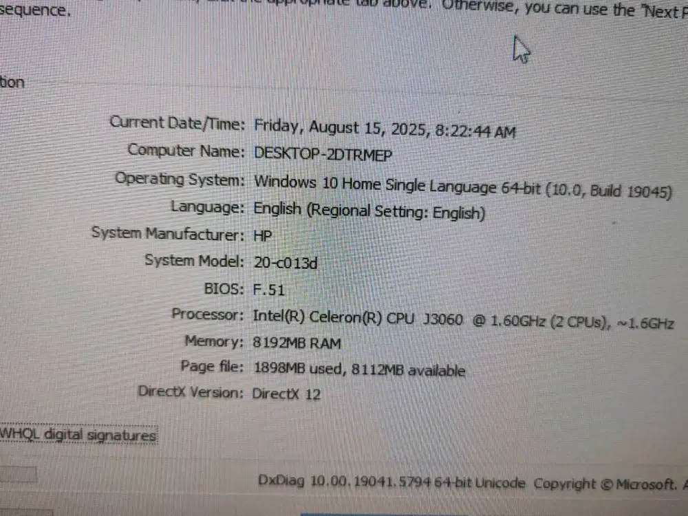 All In One Hp TPC-Q028-20, Intel Celeron J3060