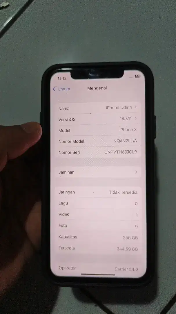 Iphone x 256 gb inter all operator