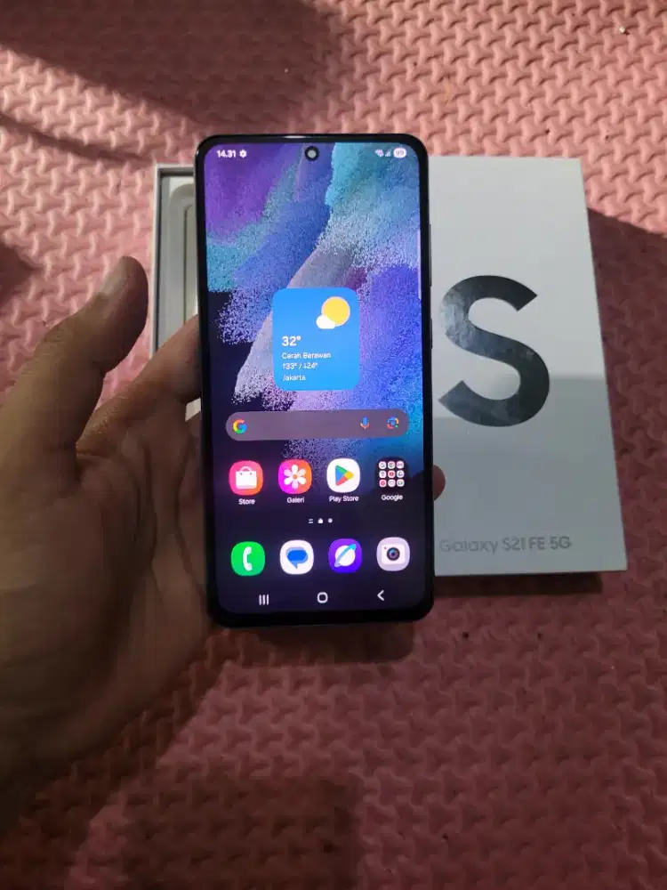 Hp Second Murah SAMSUNG S21 FE 5G RAM 8/256 GB FULLSET SECOND NO MINUS