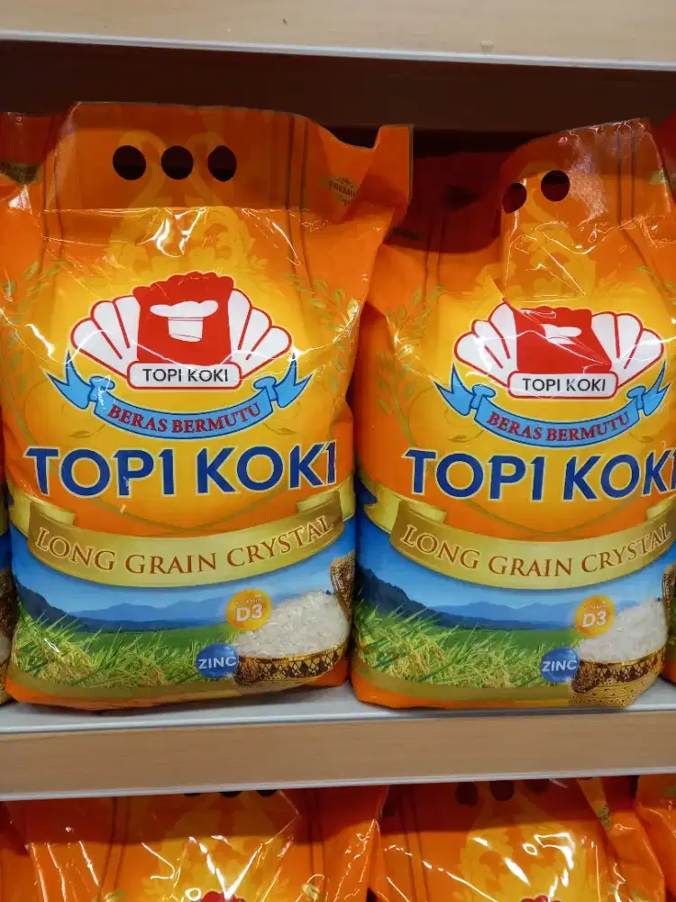 Jual Beras Cap Topi Koki Long Grain Cirstal
