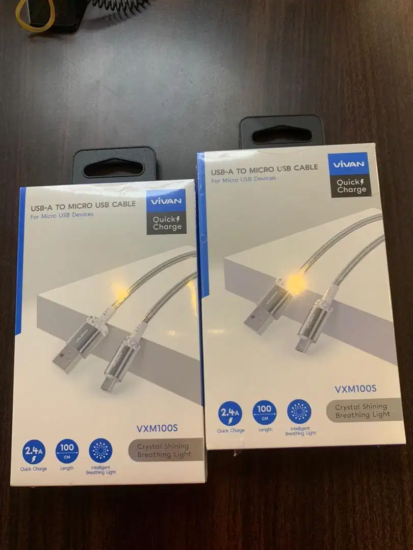 Vivan VXM100S Kabel Data Micro USB Android 1M Fast Charging 2.4A