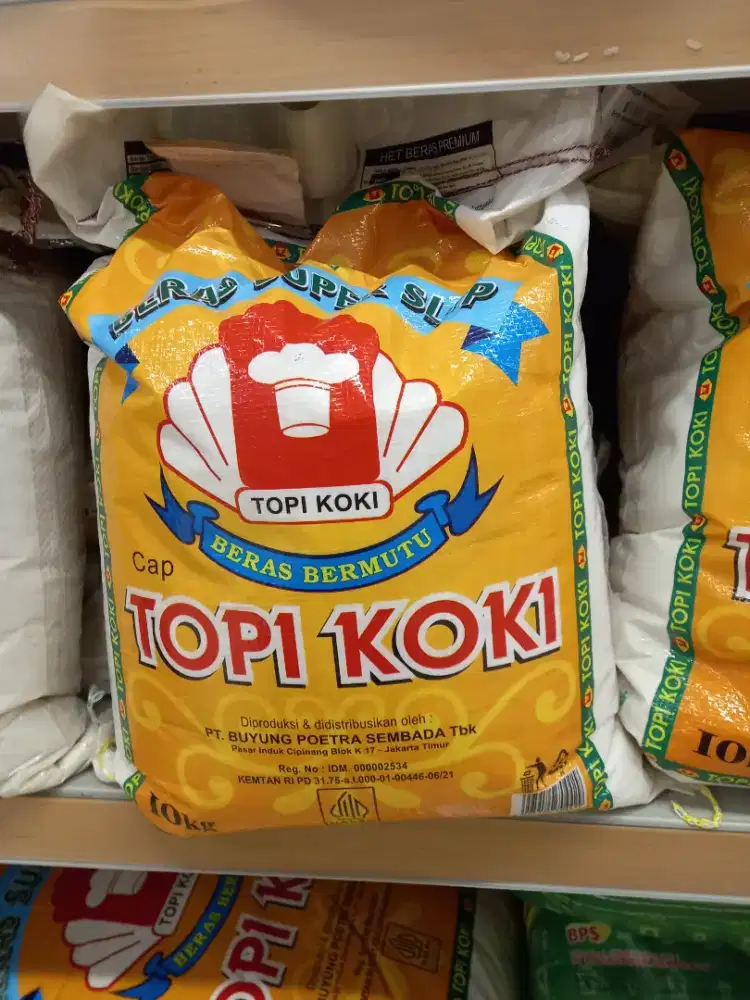 Jual Beras Super Slyp Cap Topi Koki 10KG
