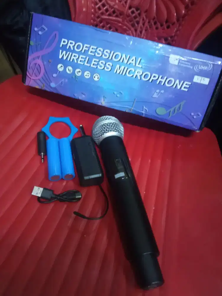 Mic wireless uhf jarak 25m