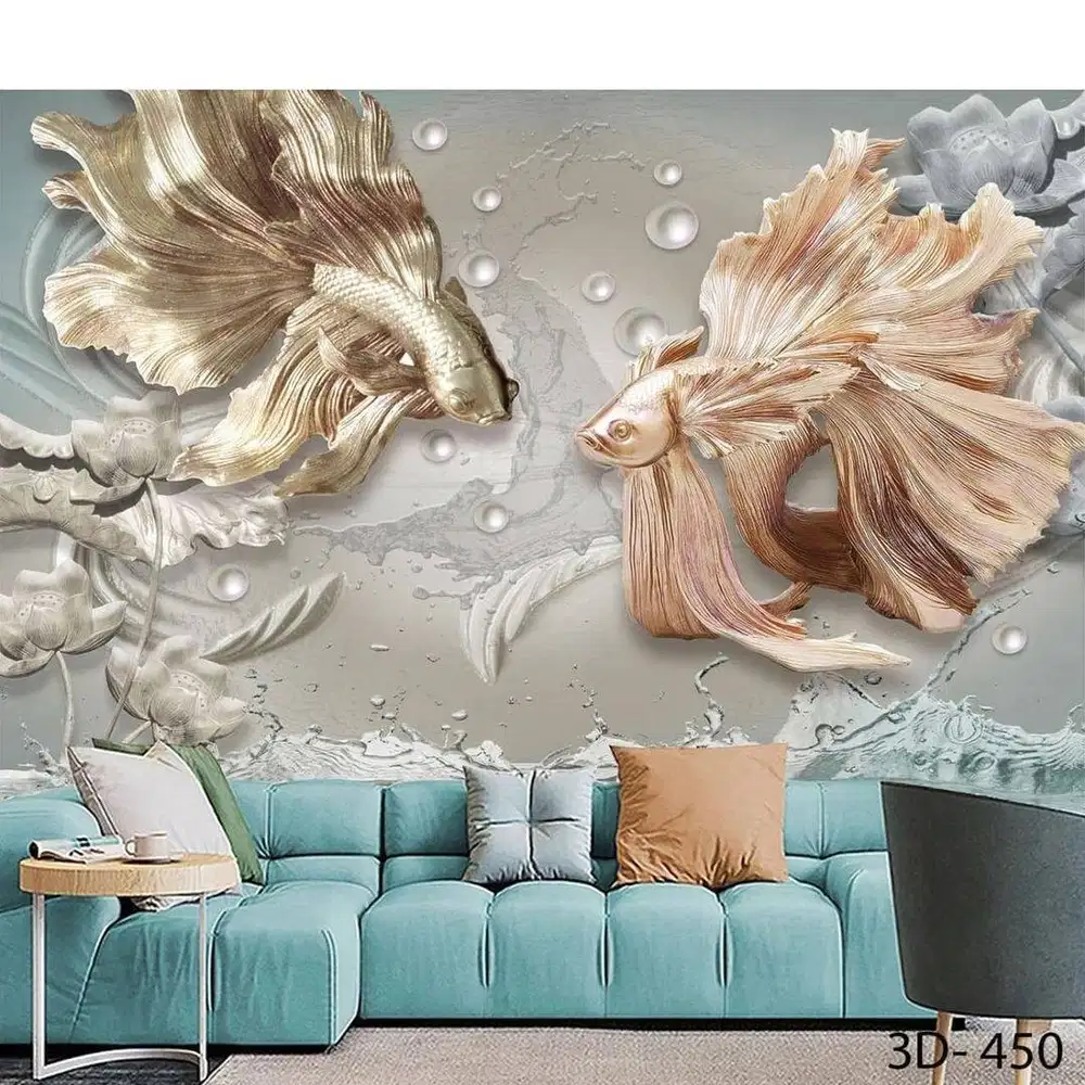 Wallpaper Dinding 3D Custom Desain Korden Gorden Vitrase