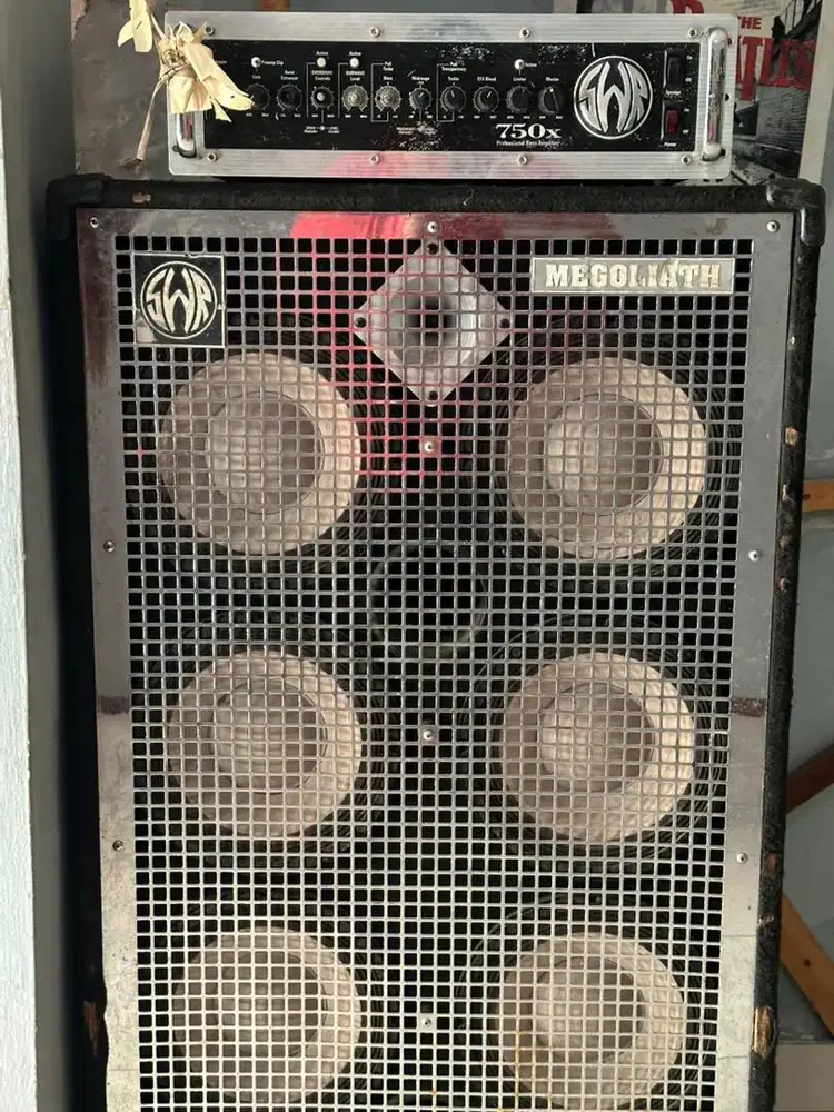 swr 750x head & cabinet megoliath 8x10 bass amplifier gallien krueger