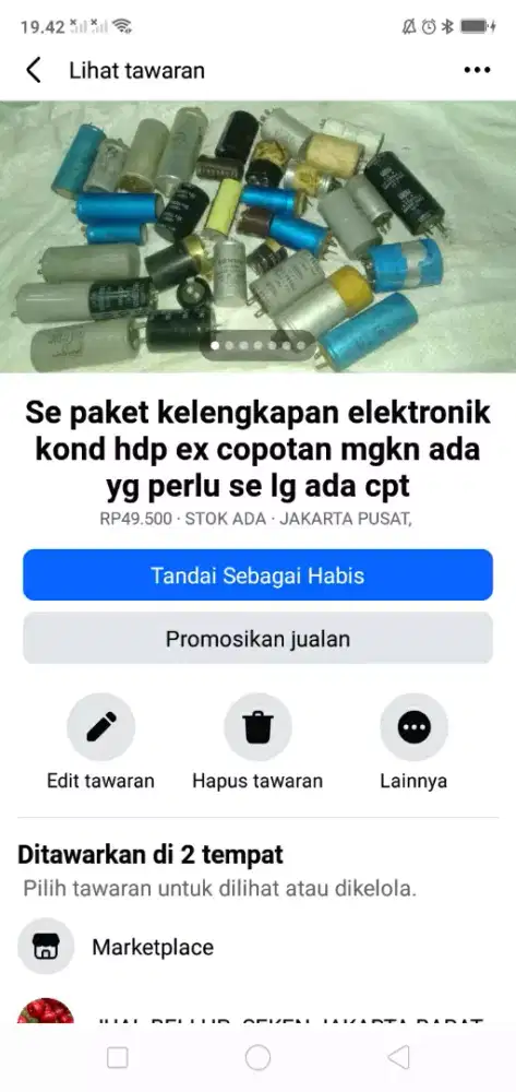 Se paket kelengkapan brg2 electronic kond hdp ex copotan murah sj cpt