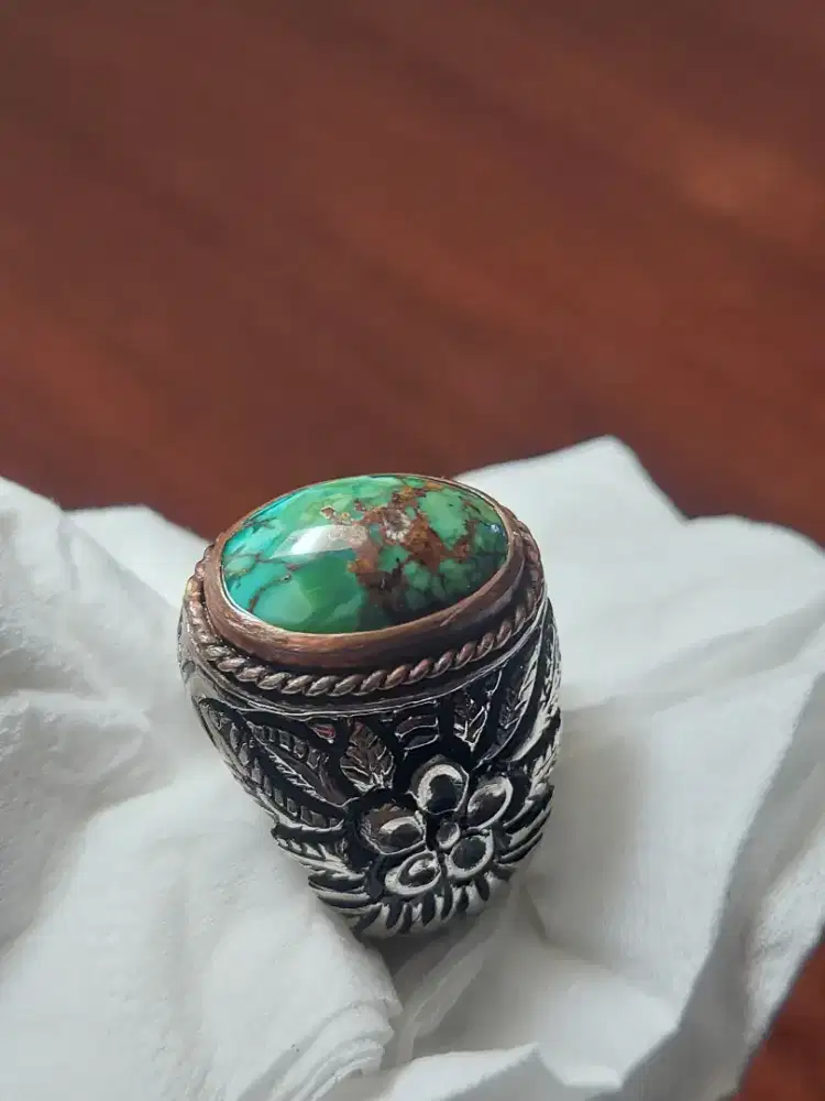 Batu Natural Pirus Persia Gradasi