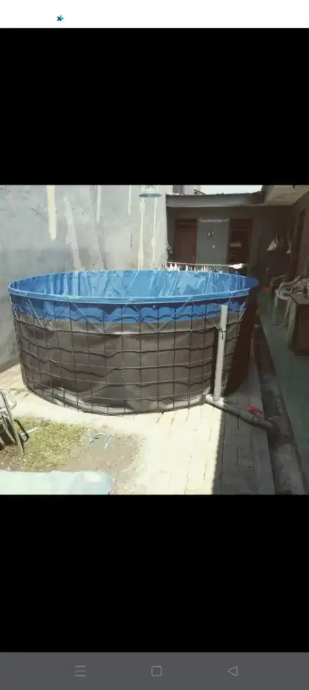 Kolam terpal ikan fullset terpal orchid