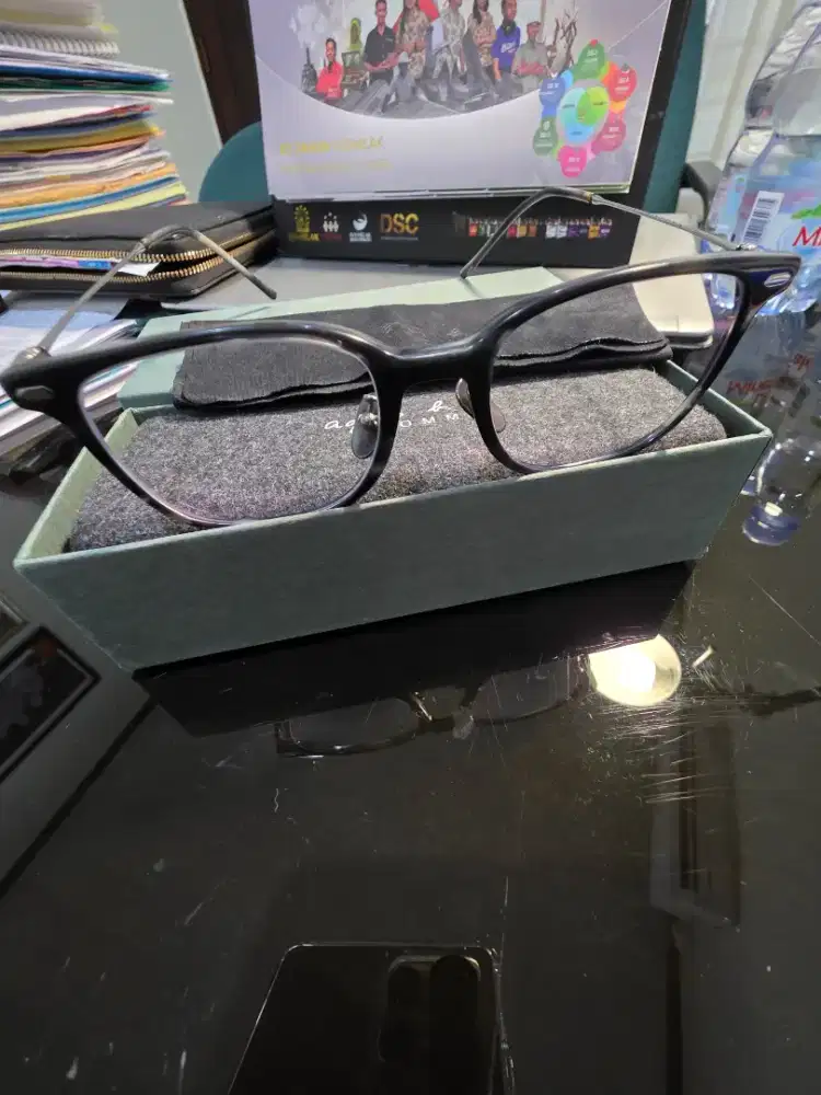 Frame Kacamata AGNES B. Plastic&Metal, ORI100%,Opt.Tunggal,BlackSilver