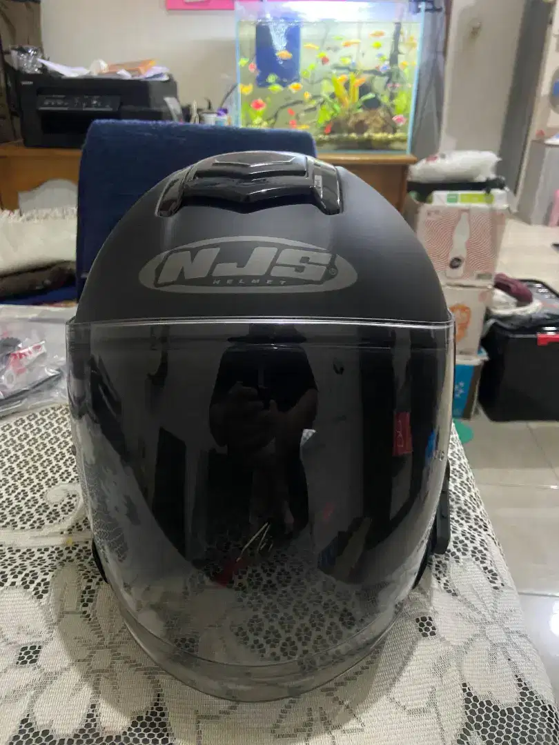 Helm NJS Kairoz Hitam Doff & Intercom Gearelec