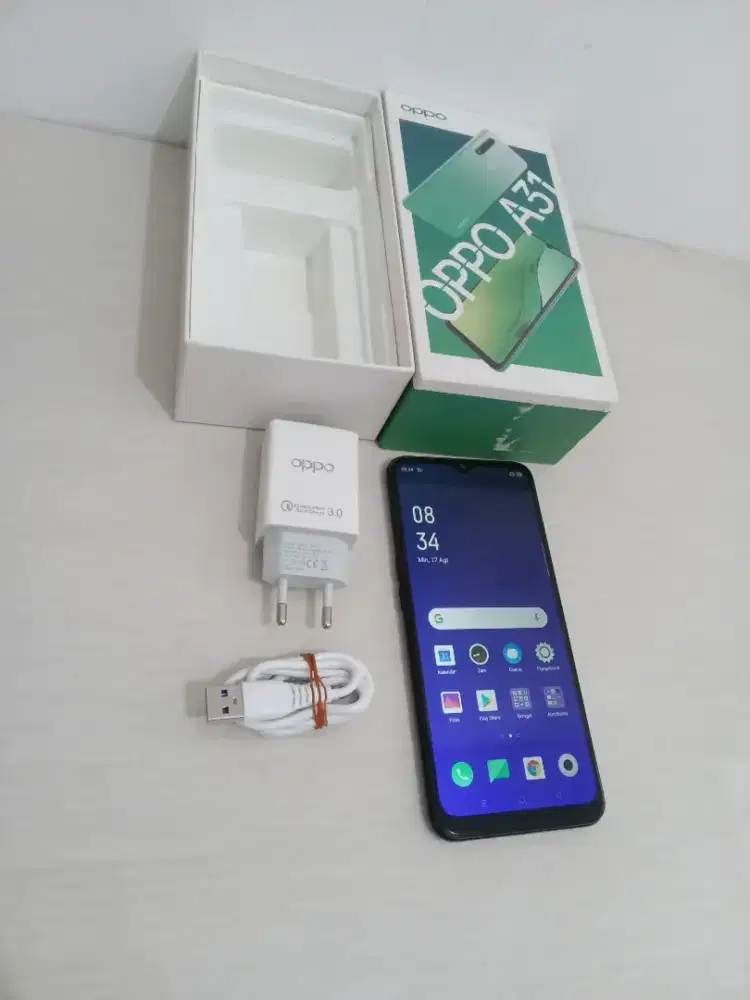 OPPO A31 Ram 6/128GB (fulset) warna hitam