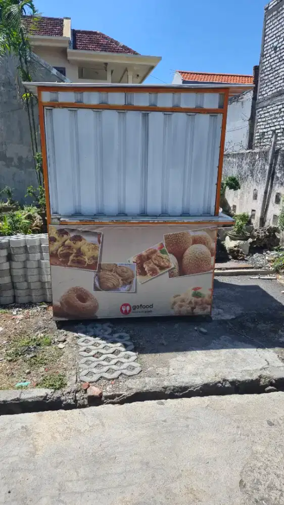 Container booth gerobak ukuran 1m x1,5m