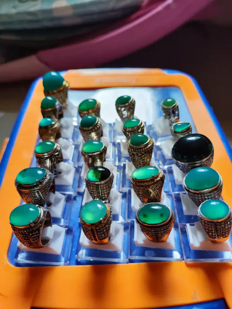 BORONGAN 20 PCs Bacan Ring perak Dan alpaka