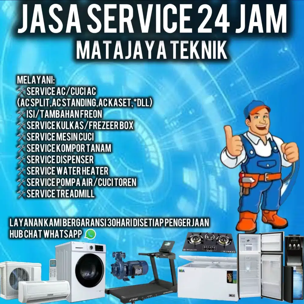 Service ac bongkarpasang ac kulkas waterheter komportanam mesincuci