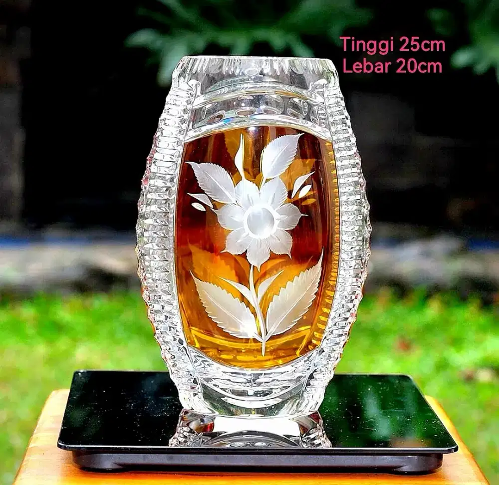 JUALCEPATMURAH Crystal bohemia vintage amber